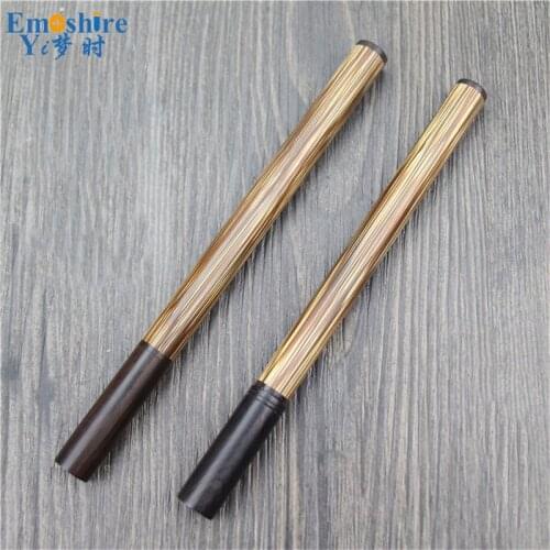 Gold Silk Bamboo Gift Set Ebony Gel Pen Luxury Collection Retro Wooden Roller Ball Pen Ballpoint Pens for Business Man P841