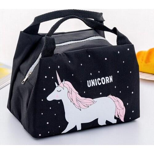 Unicorn Portable Lunch Bag Thermal Insulated Lunch Box Tote Cooler Bag Bento Pouch Lunch Container School Food Storage Bags