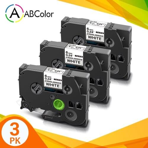 3PK Strong Adhesive Tape TZe-S121 TZe-S221 TZe-S621 TZe-SM921 Label Tape 9mm for Brother P-touch Printer PT-D200 PT-D210 PT-H110