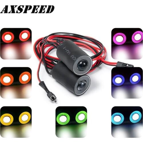 RC Car LED Light 17mm Headlamps Headlights 2LEDs Night Light LED Flashing Bright Light for 1:10 1:8 SCX10 TRX4 RC Drift Car