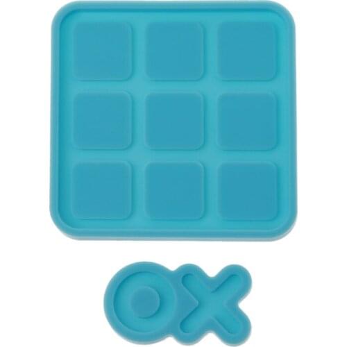 Handmade Tic Tac Toe Game with Board Resin Mold Classic Game Fun Resin Mold Kit
