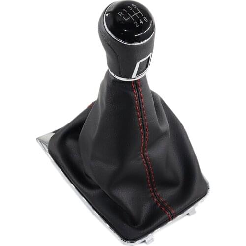 For VW Golf 7 A7 MK7 GTI GTD 2013 2014 2015 2016 2017 2018 Car 5 /6 Speed Car Gear Stick Level Shift Knob With Leather Boot
