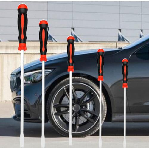 19-42 Inch Flat Head Screwdriver Tool Extra Long Screwdriver Length Shank Head Electrical Repair Car Repair PVC Hand Tools