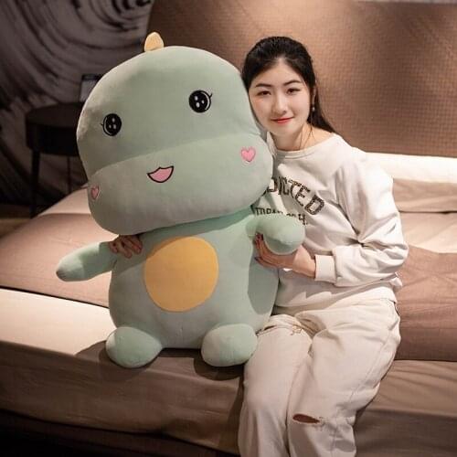 30/40/60cm Super Soft Lovely Dinosaur Plush Doll Cartoon Stuffed Animal Dino Toy for Kids Baby Hug Doll Sleep Pillow Home Decor