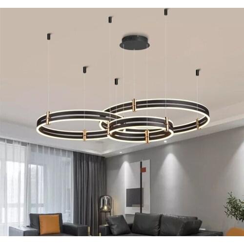 New ring LED chandelier Residential living room bedroom dining room study lamp Commercial decorative lighting