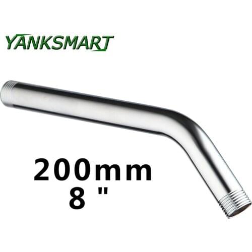 YANKSMART Bathroom 8'' Shower Arms Bath Shower Extension Pipes Stainless Steel tubo de chuveiro Bathroom Shwoer Holder
