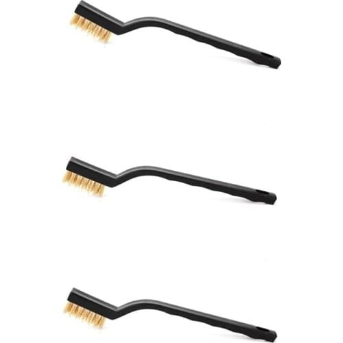 3PCS Mini Rust Removal Industrial Copper Wire Cleaning Brush Scratch Stainless Masonry Bristle Cleaning