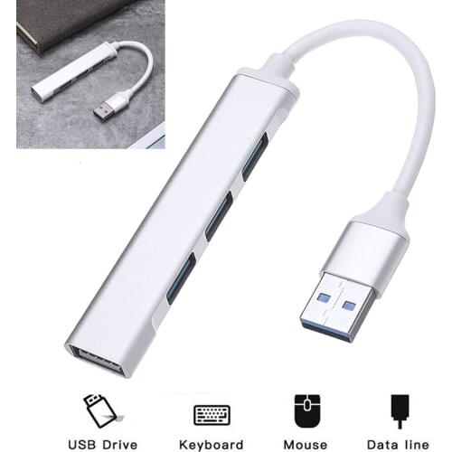 4-Ports USB 3.0 to 2.0 USB Hub Connection Cables Portable Laptop PC Splitter Extendsion Adapter Cable for Windows 10/8/7/Mac OS