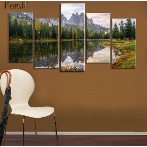 5pcs Canvas HD Painting Decoration Landscape Oil Painting On Canvas Wall Art Home Decor Wall Pictures for Living Room Canvas