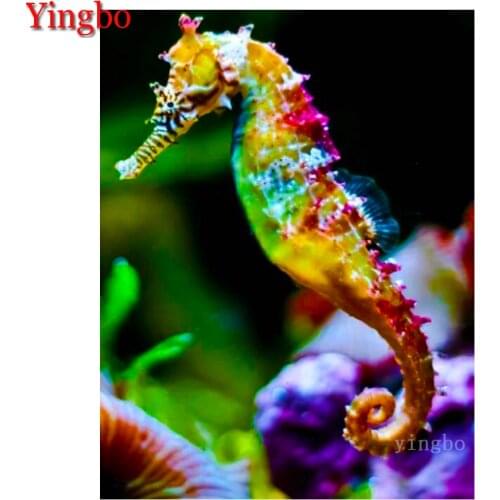 Full Square Diamond 5D DIY Diamond Painting animals Seahorse mosaic patterns Embroidery bead Cross Stitch kit Home Decoration