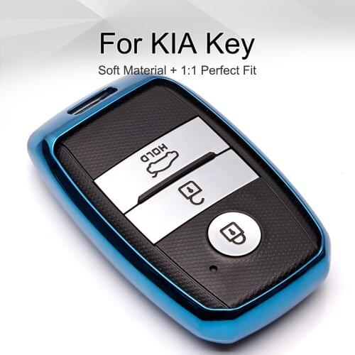 Car Accessories Key Cover Case Soft TPU for Kia Stinger Picanto Rio 3 4 5 Cerato Sportage 3 4 Ceed Sorento Soul K5 Keyring Chain