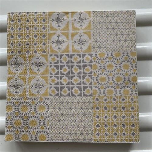 Decoupage paper napkins tissue vintage towel mysterious pattern striped moon star birthday wedding party home beautiful decor 20