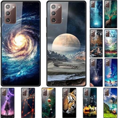 For Samsung Galaxy Note 20 Ultra Case Tempered Glass Back Cover For Samsung Note20 Phone Cases Hard Coque Note20ultra Fundas