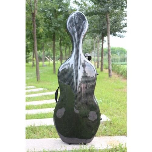 4/4 cello case high strength composite material 3.6kg black color With wheel