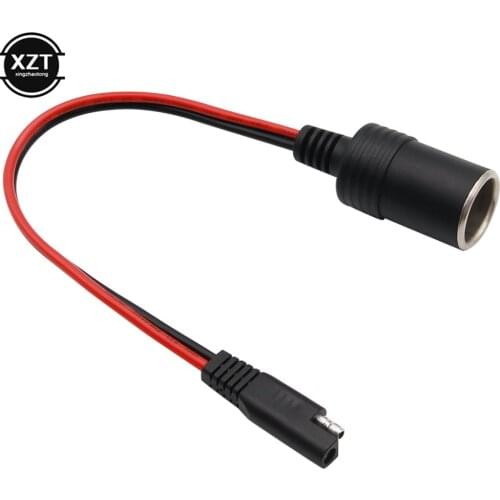 Female Cigarette Lighter Socket to Sae with Sae 2 Pin 12V 24V Quick Release Disconnect Connector Plug 30cm Extension Cable