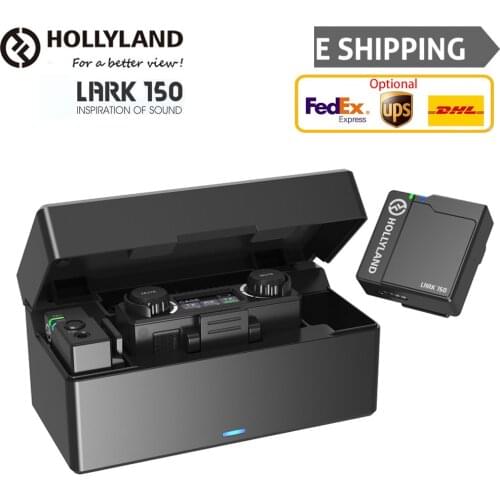 Hollyland Lark150 Wireless Microphone System Lavalier Dual Channel Professional Interview Vlog Photograph Photo Studio DSLR Mic