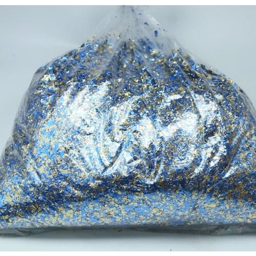 Imitation Gold Leaf Flakes for Nail Decoration Gilding Painting Arts Crafts Blue Gold Foil Fragments