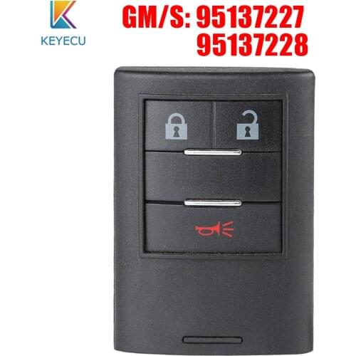 KEYECU Original 95137227 or 95137228 Keyless Smart Remote Car Key Fob 433MHz PCF7952 for Holden Chevrolet Captiva 2016 2017 2018