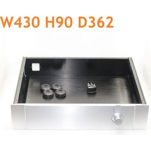 Front Stage Combined Aluminum Chassis DIY Pass Power Amplifier Housing Preamp DAC Decoding Shell Headphone Amp Enclosure W430