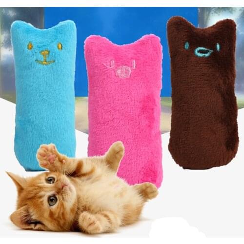 Cat Plush Toy Pet Kitten Chewing Claws Thumb Bite Funny Interactive Teeth Grinding Catnip Toys mint For Cats Supply