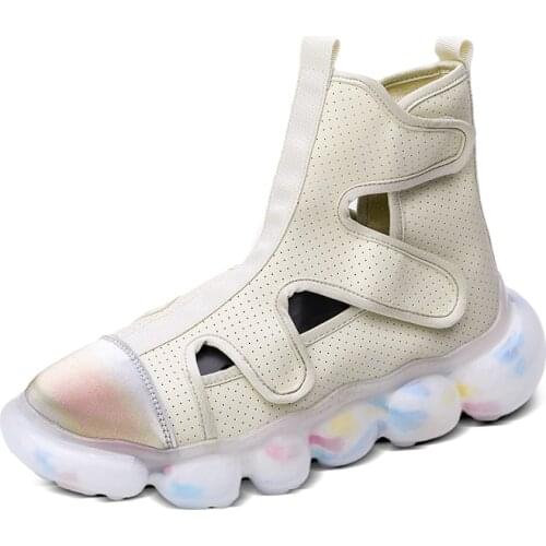 Men New Summer INS Shoes Man Comfortable Shock Absorption Sneakers High Top Popcorn Soled Shoes Male Breathable Casual Trainers