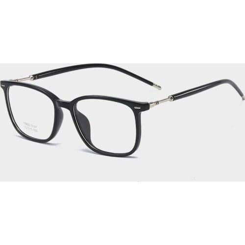 Retro Square Glasses Student Glasses TR90 Ultra Light Flat Mirror Men Woman Prescription Spectacle Frame