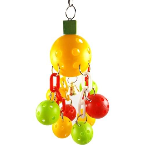 LHXMAS PET TOYS Parrot toys Toy bird Plastic ball Vine Bal plastic chain nibbling toy