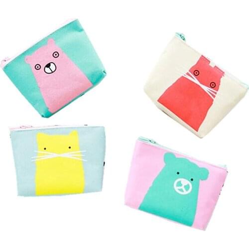 M138 New Minimalist Small Animal Zero Wallet Cartoon Zipper Key Bag For Women Student Gift Wholesale