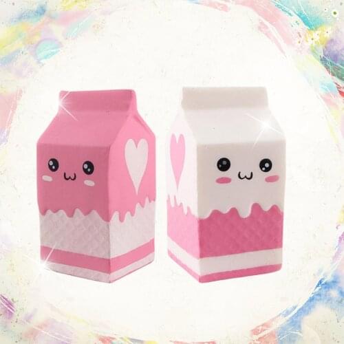 Cute Jumbo Milk Box Squishy Simulation PU Slow Rising Cream Scented Squeeze Soft Stress Relief Toy Kid Funny Gift