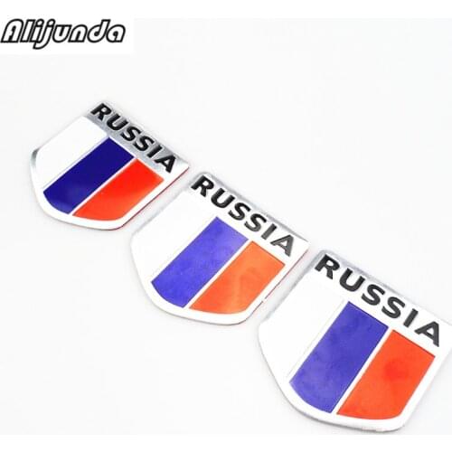 High quality Russia car sticker 3d flag logo, Label sticker accessories for Suzuki SX4 SWIFT Alto Liane Grand Vitara Jimny