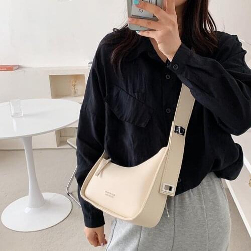 New Small PU Leather Solid Color Crossbody Shoulder Bag for Women 2021 Trendy Luxury Travel Branded Handbags and Purses