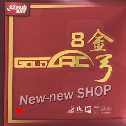 DHS GOLDARC 8 GoldArc VIII Pips in Table Tennis Ping Pong Rubber with Sponge