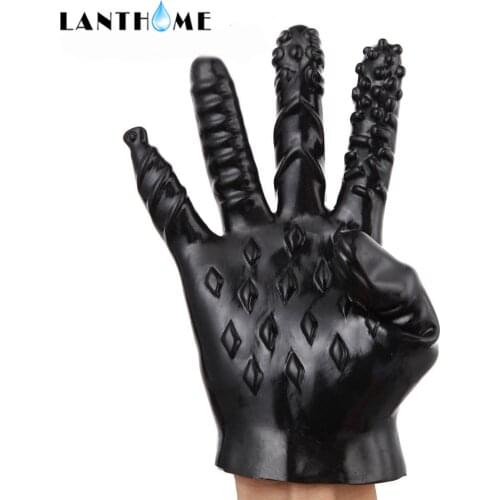 Adult Flirting Sex Gloves Vaginal Nipples Stimulator Masturbation Gloves Unisex Clitoral Massage Tease Gloves Adult Sex Toys