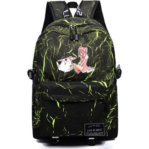 Anime Card Captor Schoolbag Casual High Quality Backpack Unisex Student Packsack Mochila Teenger Travel Laptop Bag