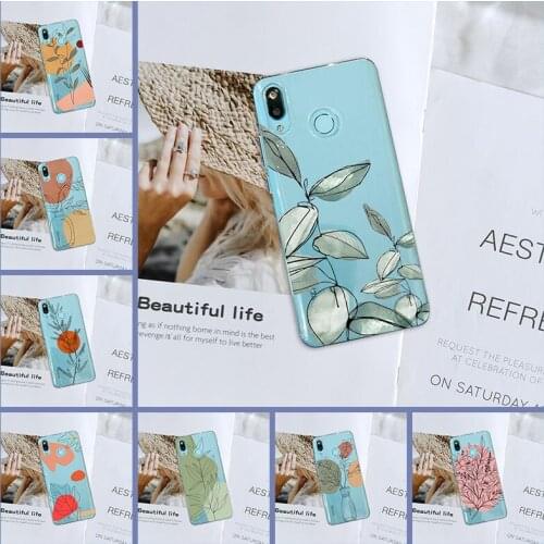 Silicone Phone Case For Huawei Nova Smart Lite 2017 Art Flower Painting Back Cover For Huawei Nova 5 4 4E 3 3I 3E 2i 2 Lite Plus