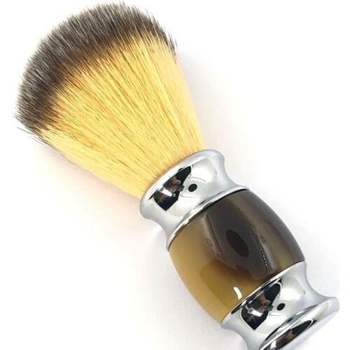 Synthetic Shaving Brush Durable Resin Handle Travel Brush,Lathering Well with Shaving Soap Cream for Men Wet Shave