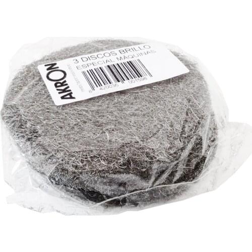 Steel wool package 3 discs for crystallization and brightening of marble, terrazzo, stone, etc. with machine