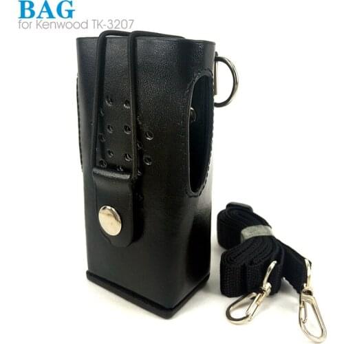 TK3207 Leather Bag Case for Kenwood TK-3207 TK-2207 TK-3307 TK-3200 Walkie Talkie Protective Sleeve Shoulder Hard Holster