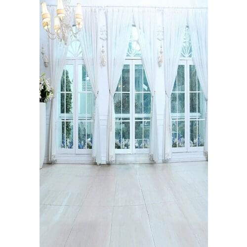 French window curtain photo backgrounds vinyl wedding party photography backdrop for photographic studio accessories CM-7270