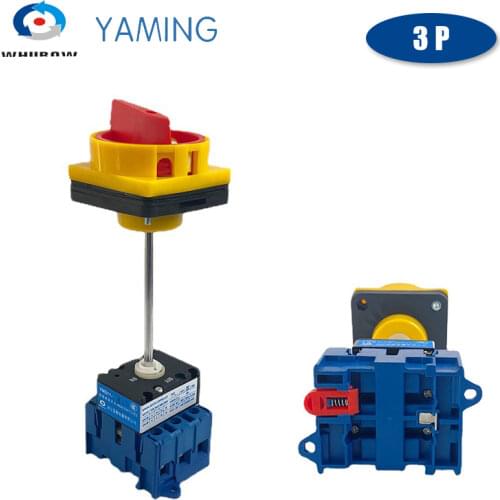 YMD11-40B/4P Isolator switch with padlock 40A 4 Phases 2 position on-off with aluminum bar rotary switch cabinet
