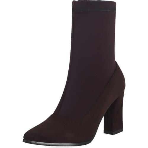 18 years new autumn and winter wind thick with high code with point size 32 cylinder female boots 1886-47