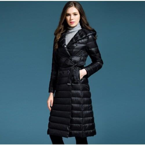 Women White Duck Down Jacket latest Women Winter Jacket Long Coat for Women Hooded Down Parka Warm Female Clothes