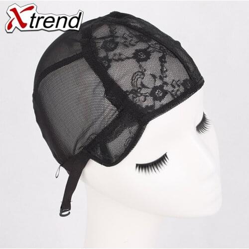 Rose Black Cornrow Lace Wig Caps For Making Wigs With Adjustable Strap Elastic Nylon Hand weaving wig cap Hairnets 1pcs-10pcs