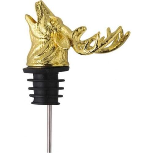 1PCS Wine Pourer Retro Deer Shape Zinc Alloy Wine Decanter Pour Spout Supplies for Home Kitchen Gadget Wine Accessories 2021