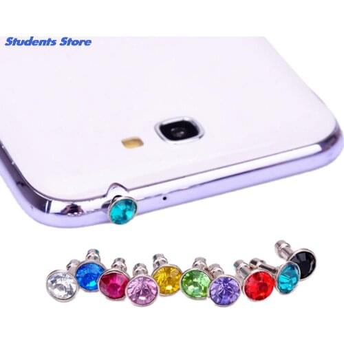 10pcs Universal 3.5mm Cell Phone Earphone Plug For iPhone 6 5s Samsung HTC Sony Headphone Jack Stopper Bling Diamond Dust Plug
