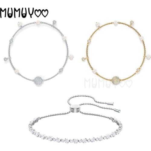 2021 Fashion Jewelry SWA High Quality Charm Simple Size Crystal Adjustable Bracelet Ladies Bracelet