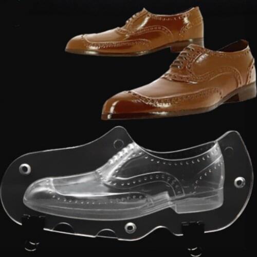 3D Men Leather Shoe Plastic Chocolate Mold Cake Jelly Sugar Craft Baking Tool