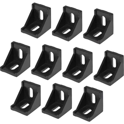 4040 Inside Corner Bracket Gusset for 4040 Aluminum Extrusion Profile 40x40x35mm with Slot 8mm,Black Tone Multiple combinations