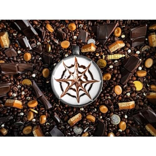 5D Diamond Painting Kit Chocolate coffee beans Diamond Embroidery Cross Stitch DIY Rhinestone Mosaic