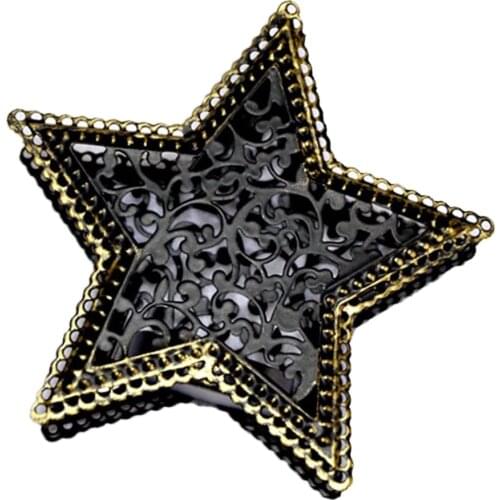 Antique Moroccan Garden Lantern Star Light Bracket Candle Holder Stand Patio